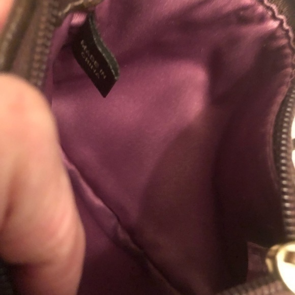Coach Madison brown op c wristlet mini bag